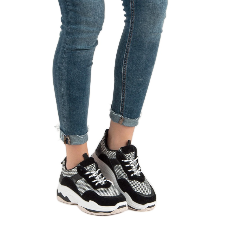 Kylie Tênis na plataforma preto 1