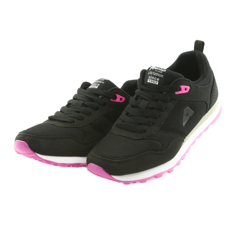 Tênis esportivos American Club WT26 Black preto rosa 3
