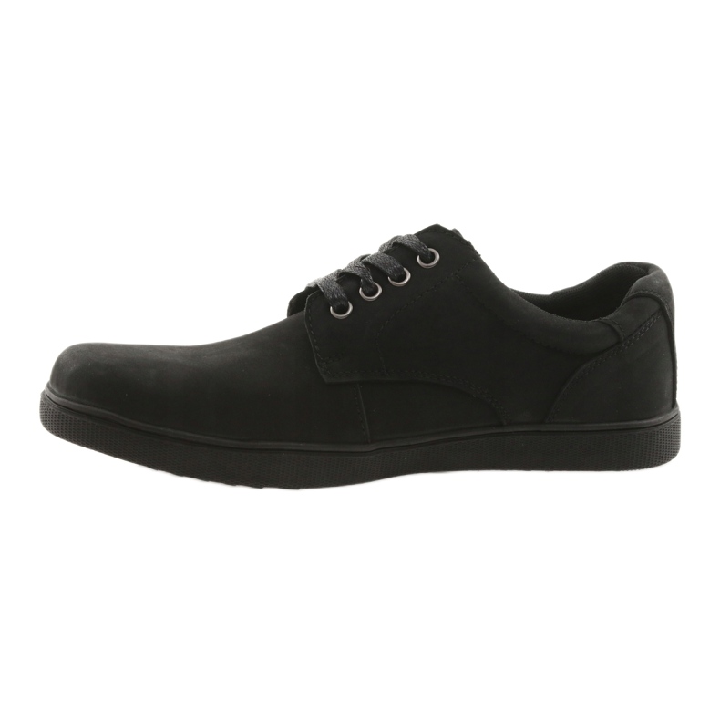 American Club Black -Cicle sapatos de couro masculinos preto 2