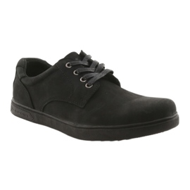 American Club Black -Cicle sapatos de couro masculinos preto 1