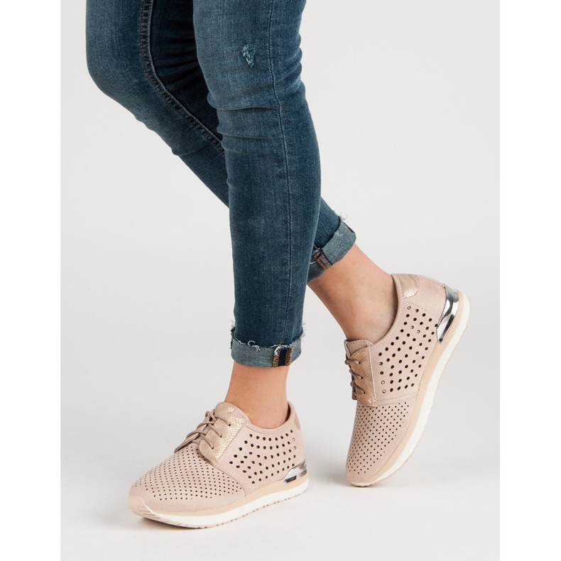 Aclys Brogues rosa a céu aberto castanho 1