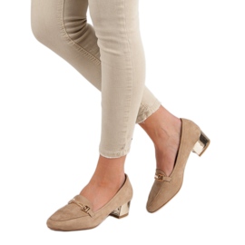 Kylie Mocassins de salto alto castanho 2