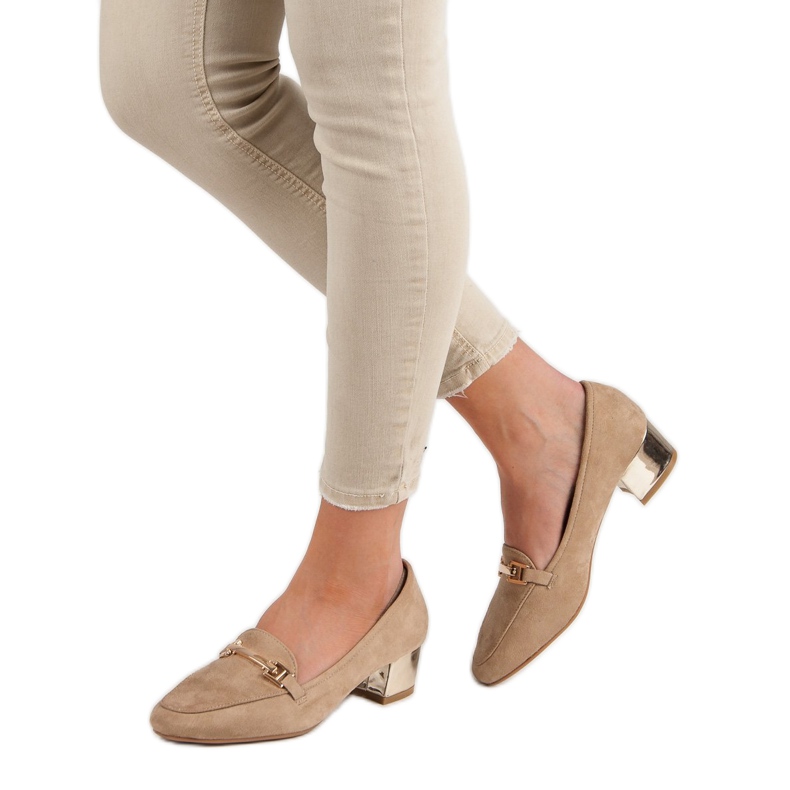 Kylie Mocassins de salto alto marrom 2