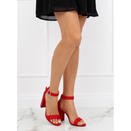 Sandálias no poste vermelho 369-18 Vermelho 2