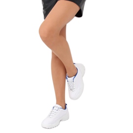 Sapatos esportivos brancos e azuis 6256 Blue 1