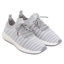 Tênis esportivos cinza HY2812 cinza claro 2