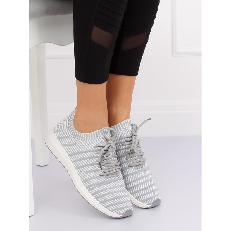 Tênis esportivos cinza HY2812 cinza claro 1