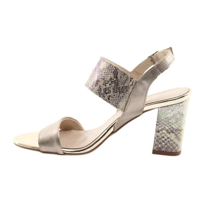 Sandálias no Gamis 3390 Gold Post / réptil de gasolina dourado 2