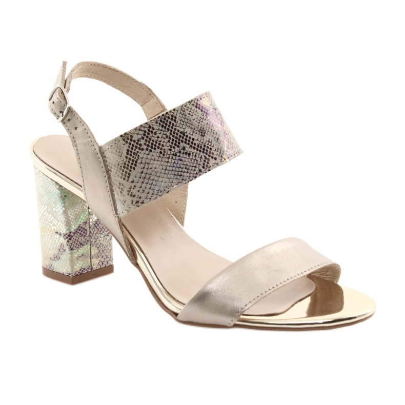 Sandálias no Gamis 3390 Gold Post / réptil de gasolina dourado 1