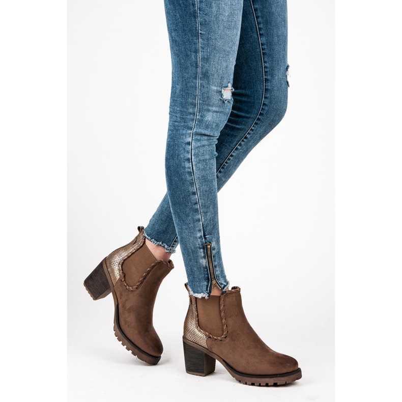 Super Me Botas elegantes castanho 2