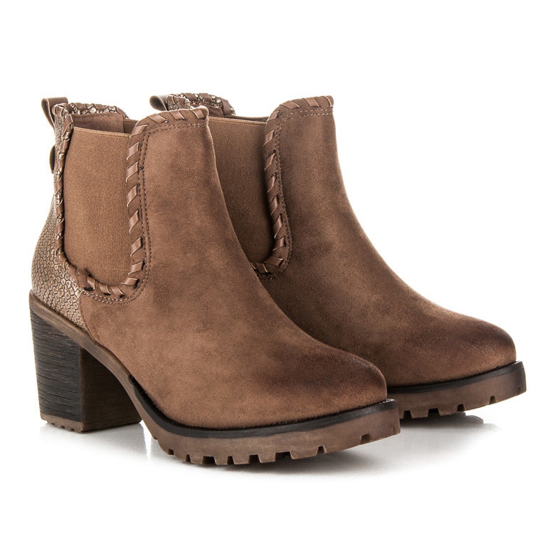 Super Me Botas elegantes castanho 1