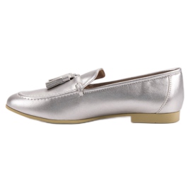 Vices Mocassins de prata com franjas VÍCIOS cinza 2 Vices Mocassins de prata com franjas VÍCIOS cinza 2