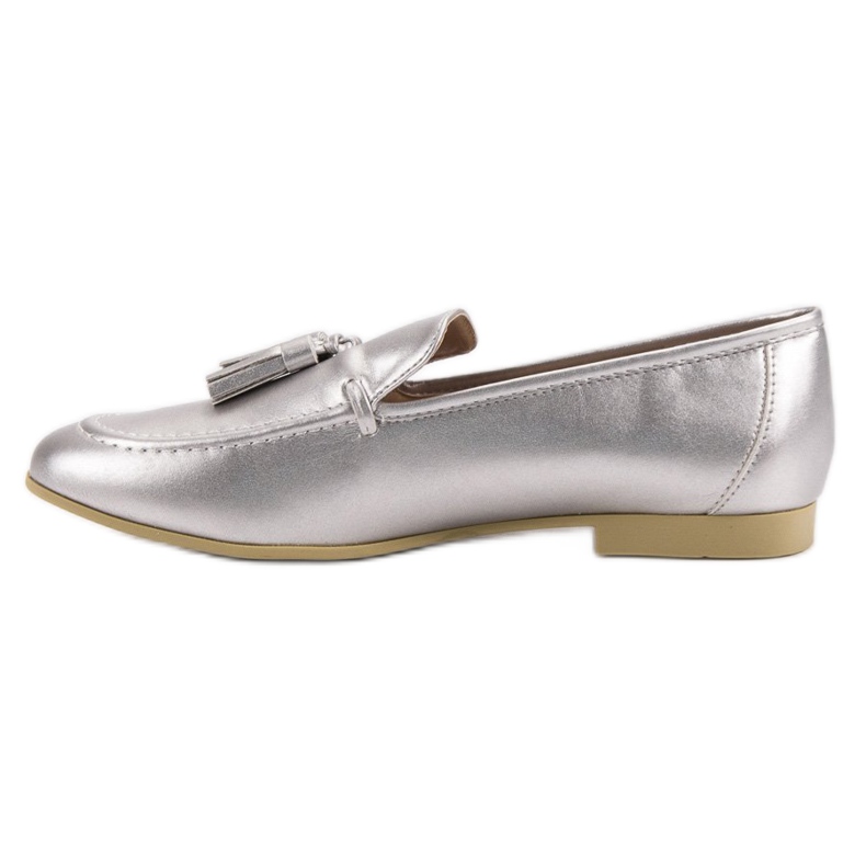 Vices Mocassins de prata com franjas VÍCIOS cinza 2 Vices Mocassins de prata com franjas VÍCIOS cinza 2