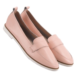 Mazaro Mocassins de Couro Rosa 1