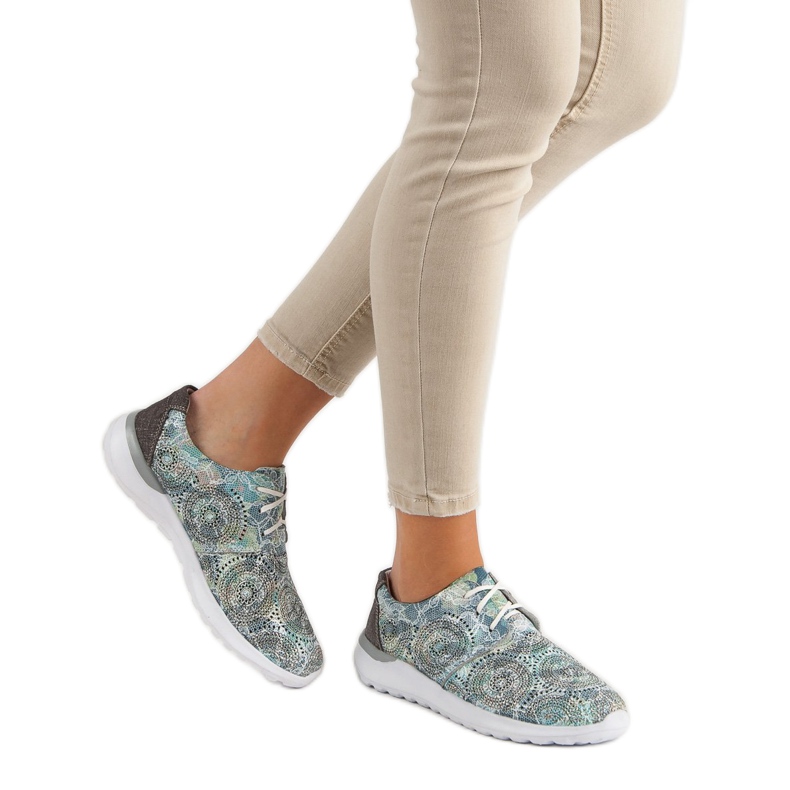 Filippo Calçados esportivos de couro multicolorido 1