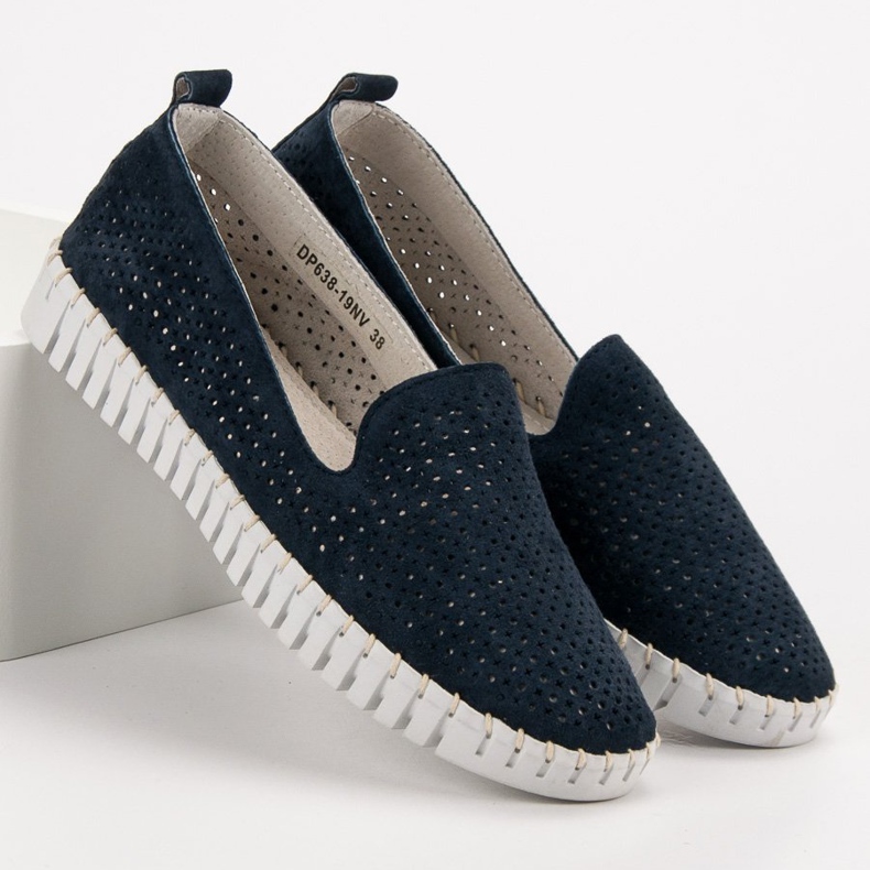 Filippo Senhores de Couro da Marinha azul azul marinho 1