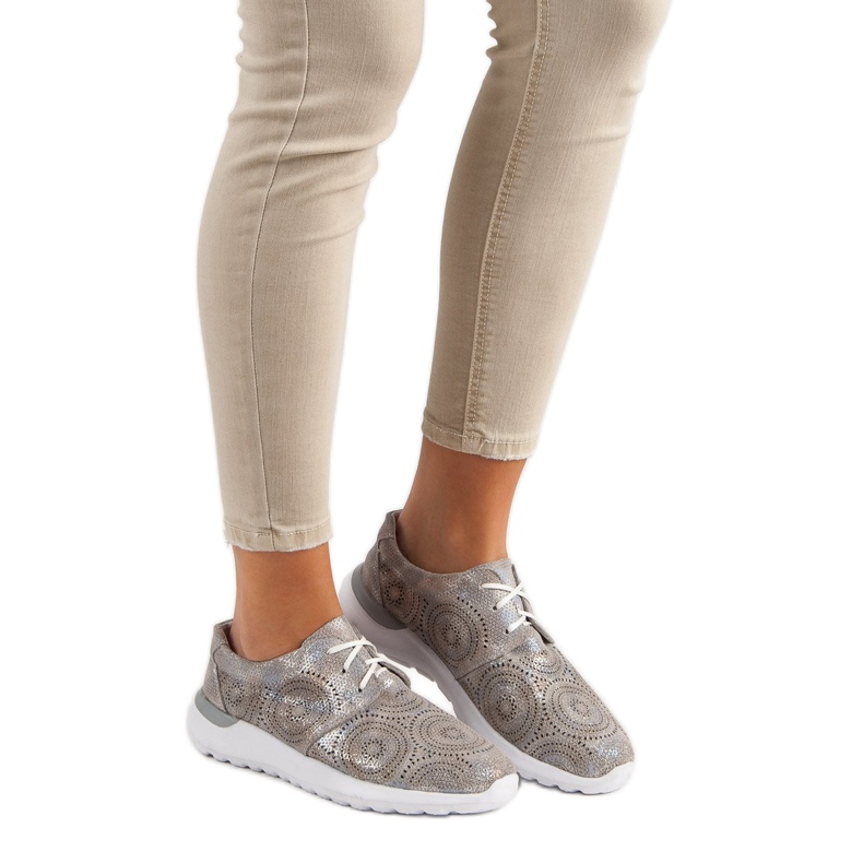 Filippo Calçados esportivos de couro castanho 2