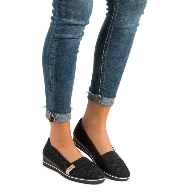 Bailarinas têxteis VINCEZA preto 1