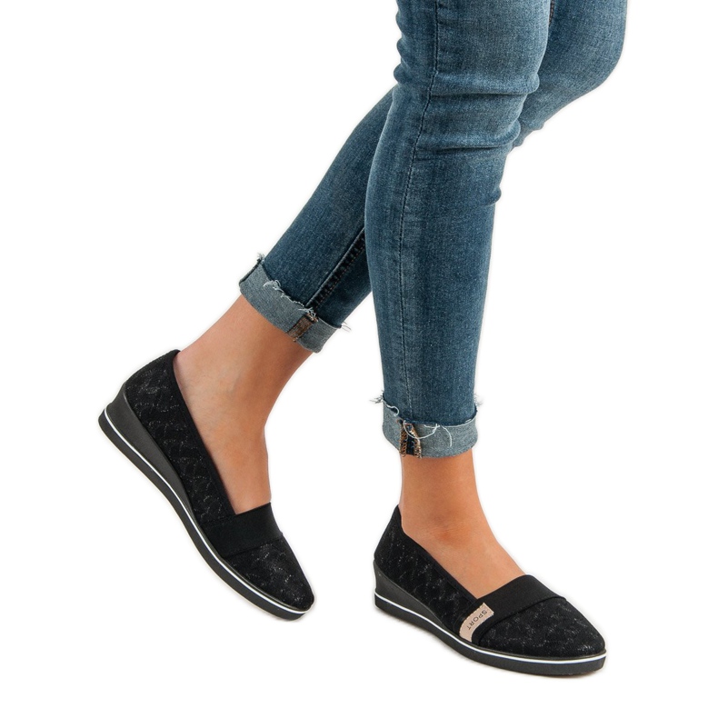 Bailarinas têxteis VINCEZA preto 2