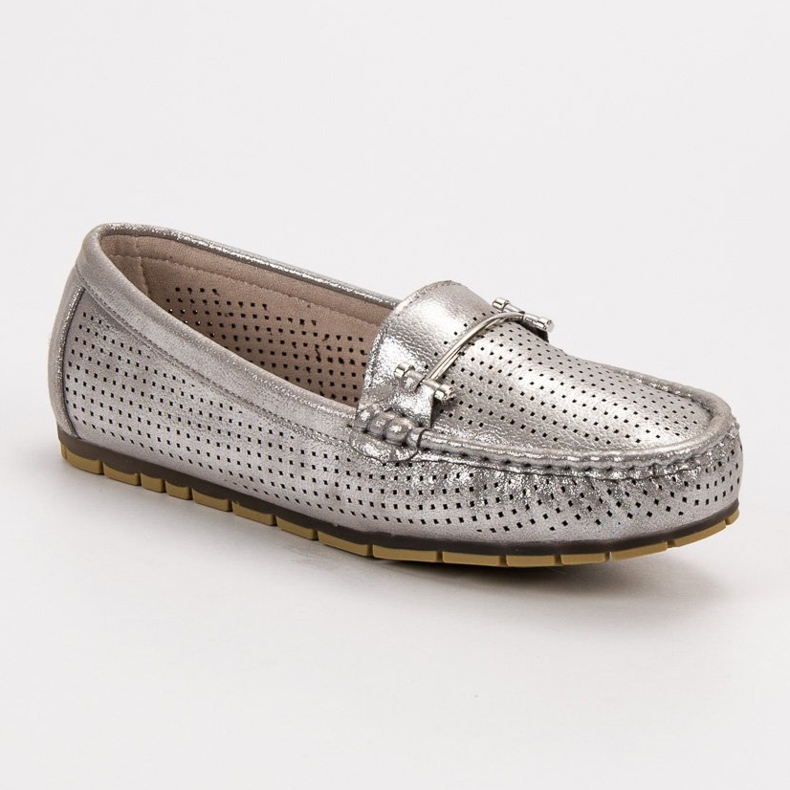 Kylie Mocassins brilhantes cinza 1