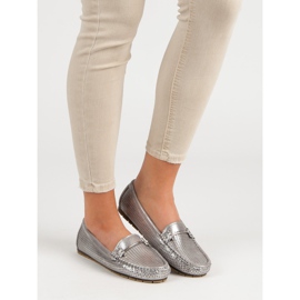 Kylie Mocassins brilhantes cinza 2