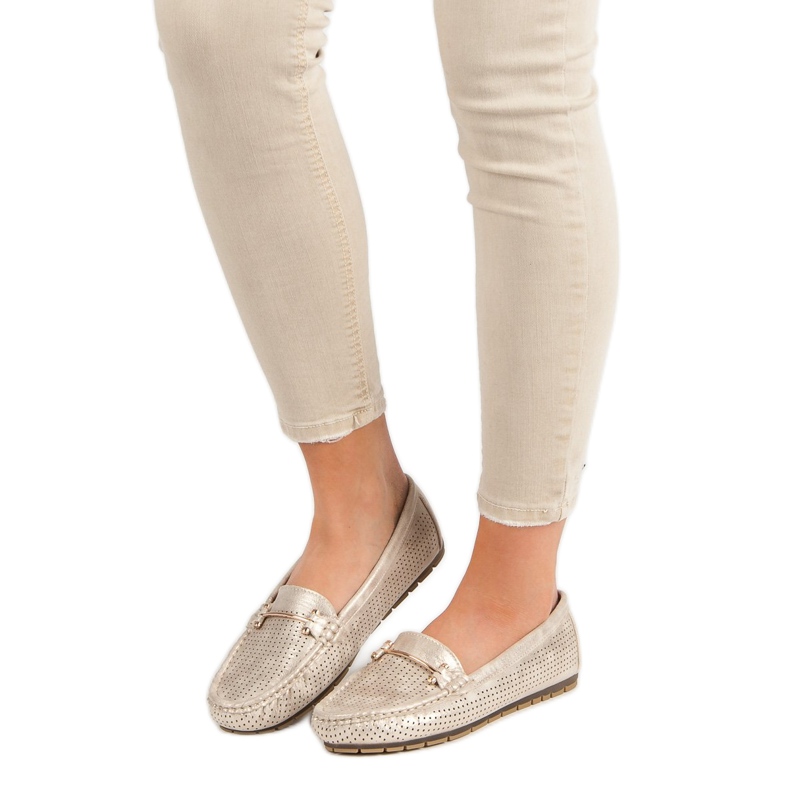 Kylie Mocassins brilhantes amarelo 2