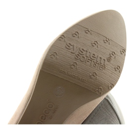 Sapatos femininos de couro com sola flexível Arka 5137 bege 6