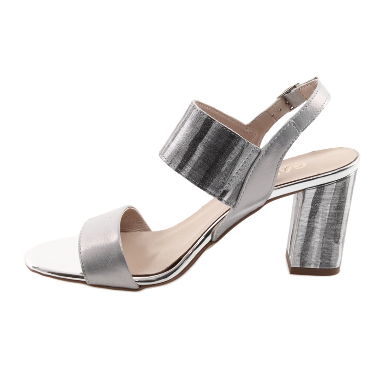 Sandálias femininas na Gamis 3390 post silver cinza 2