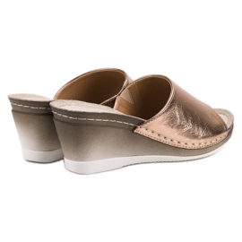 Sandálias de cunha VINCEZA dourado 2