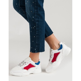 Calçados esportivos confortáveis branco multicolorido 2 Calçados esportivos confortáveis branco multicolorido 2