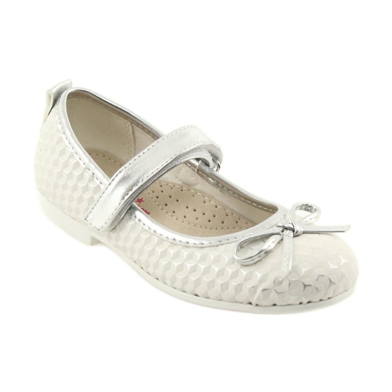 Sapatilhas de velcro para bailarinas American Club GC16 branco cinza 1