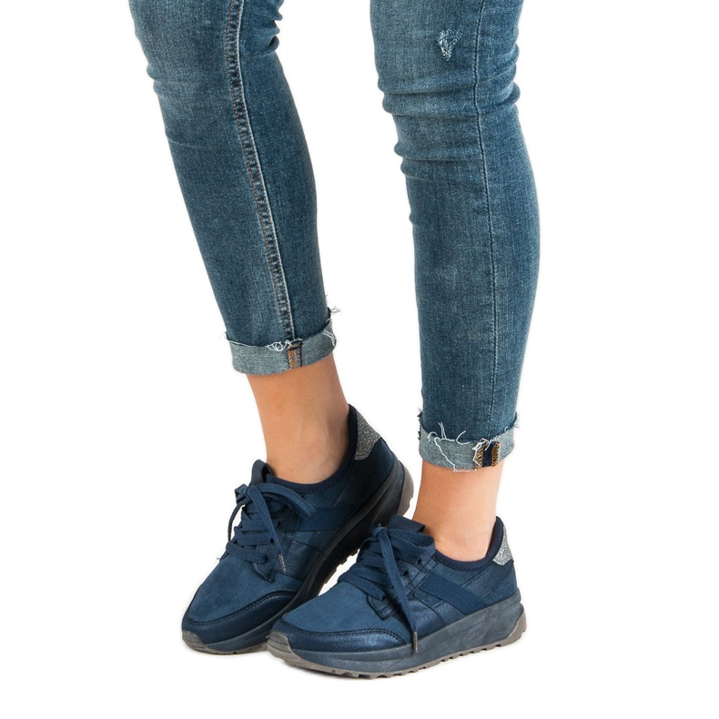 Ideal Shoes Calçados Esportivos Slip-on azul 1