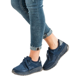 Ideal Shoes Calçados Esportivos Slip-on azul 2