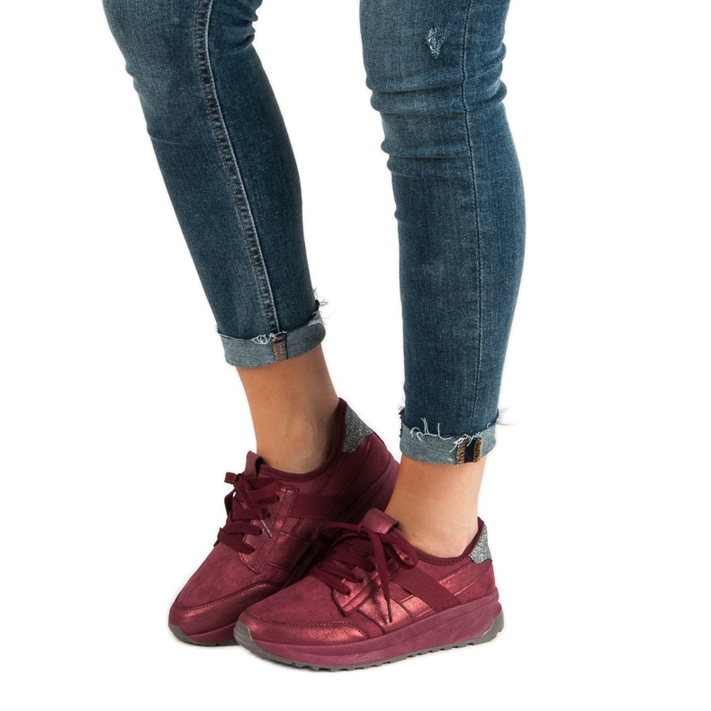 Ideal Shoes Calçados Esportivos Slip-on vermelho 1