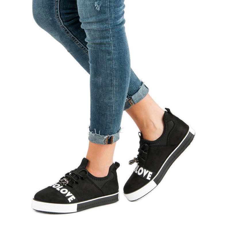 Bestelle Love Calçados Esportivos Slip-On preto 2
