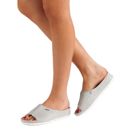 Chinelos confortáveis ​​VINCEZA cinza 2