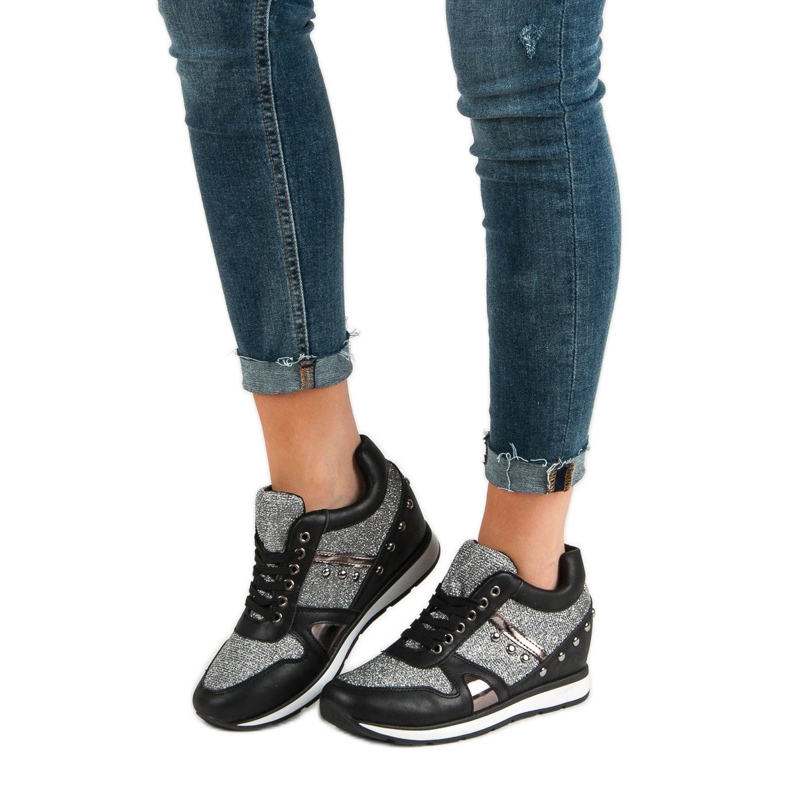 Cm Paris Tênis Pretos Com Strass 1