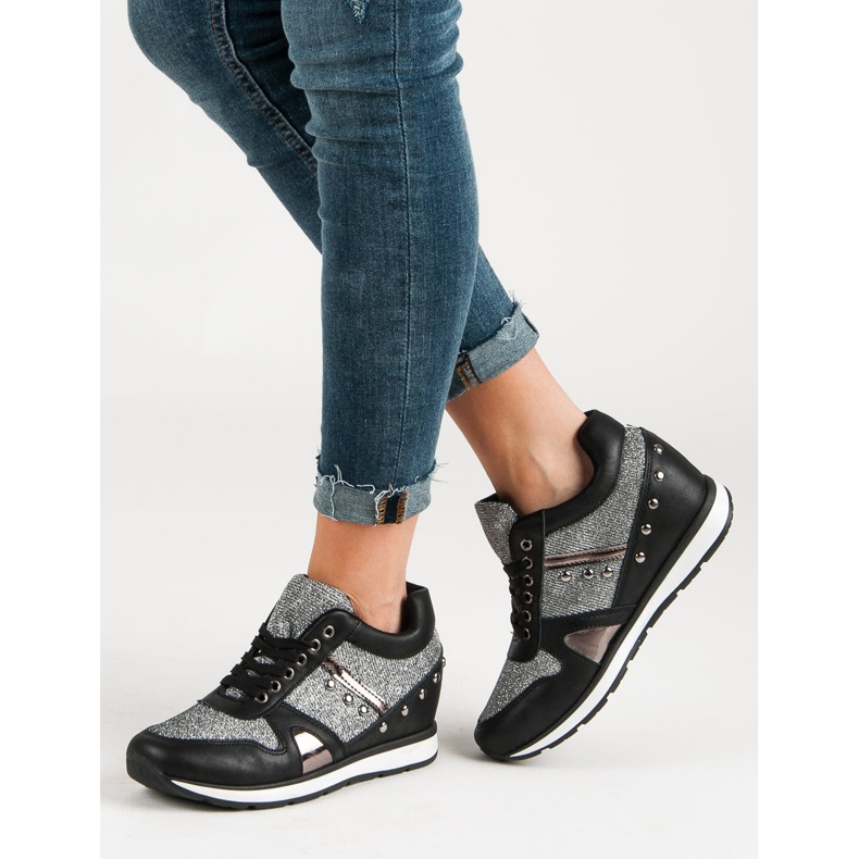 Cm Paris Tênis Pretos Com Strass 2