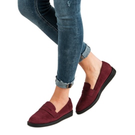 Best Shoes Mocassins casuais da Borgonha vermelho 2