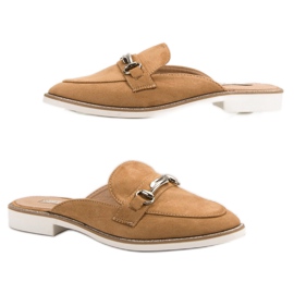 Chinelos Elegantes Femininos castanho 1