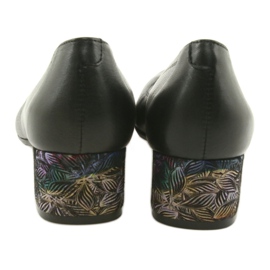 Arka Bombas de couro feminino preto 5627 5