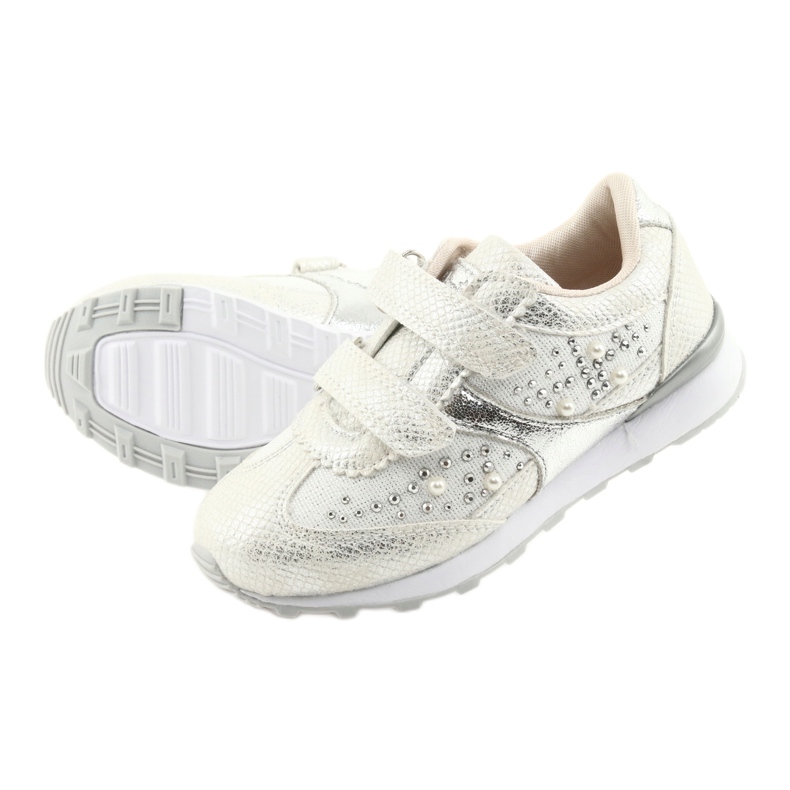 Esportes meninas American Club ES19 prata branco cinza 5