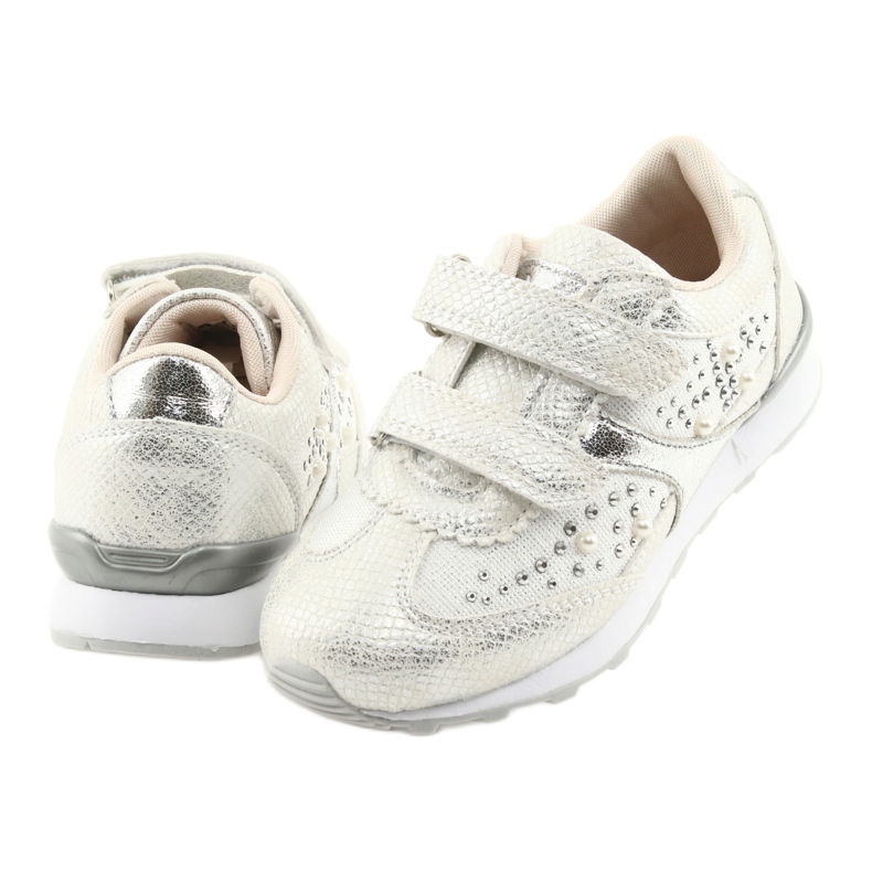 Esportes meninas American Club ES19 prata branco cinza 4