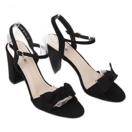 Sandálias pretas no posto GH1508 Black preto 1