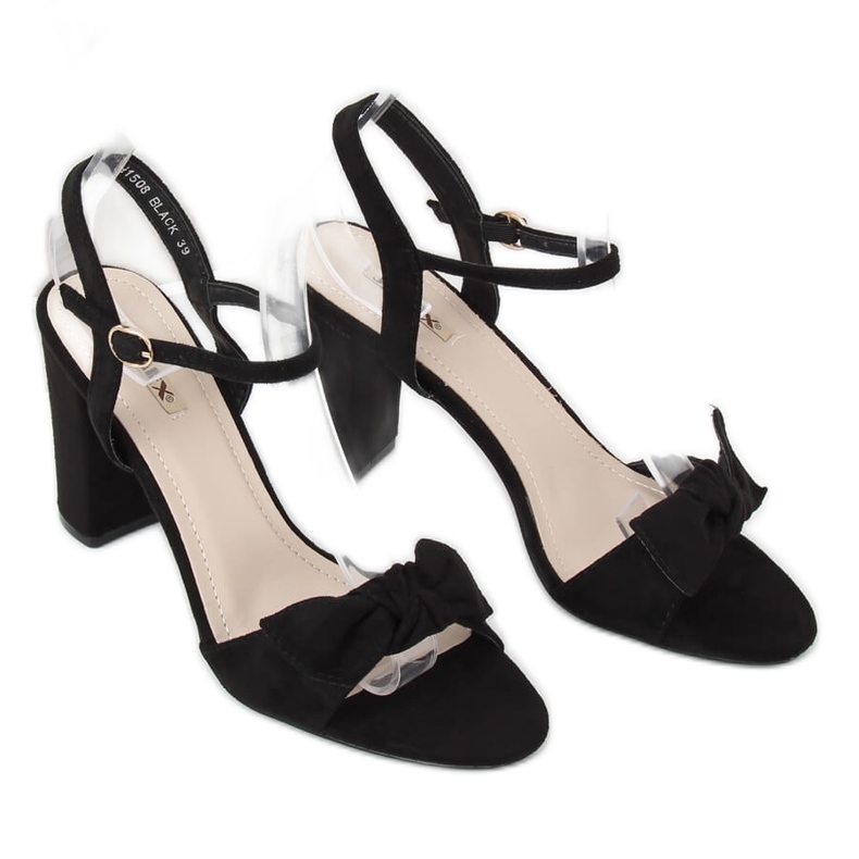 Sandálias pretas no posto GH1508 Black preto 1