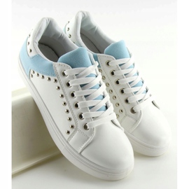Tênis feminino branco e azul LA09 Blue 2