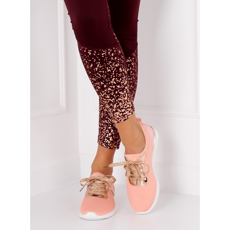 Tênis esportivos champanhe rosa T511 1