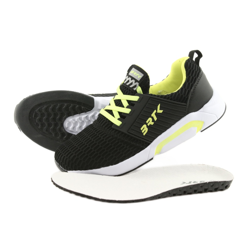 Sapatos esportivos Bartek 55110 pretos amarelo 5