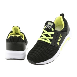 Sapatos esportivos Bartek 55110 pretos amarelo 4