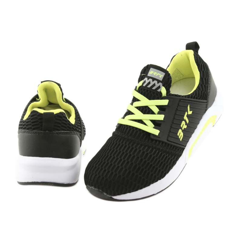 Sapatos esportivos Bartek 55110 pretos amarelo 4
